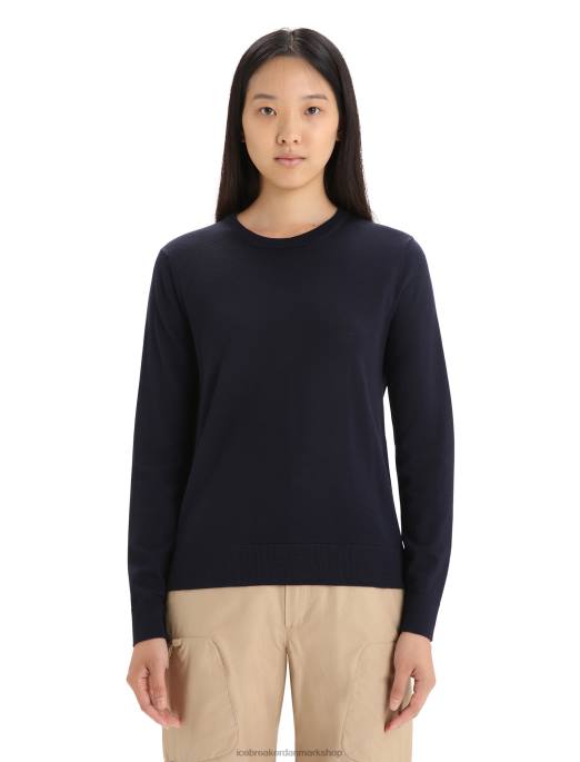 Icebreaker Kvinder merino wilcox langærmet sweater B00X721 tøj midnatsflåde