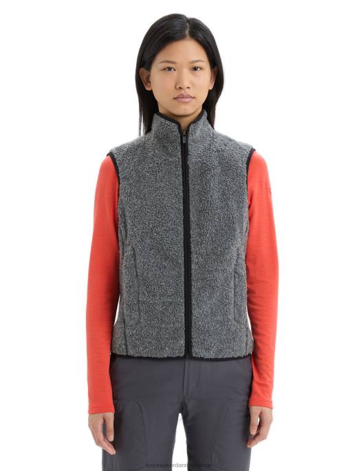 Icebreaker Kvinder realfleece merino vest med høj luv B00X678 tøj grusstenslyng