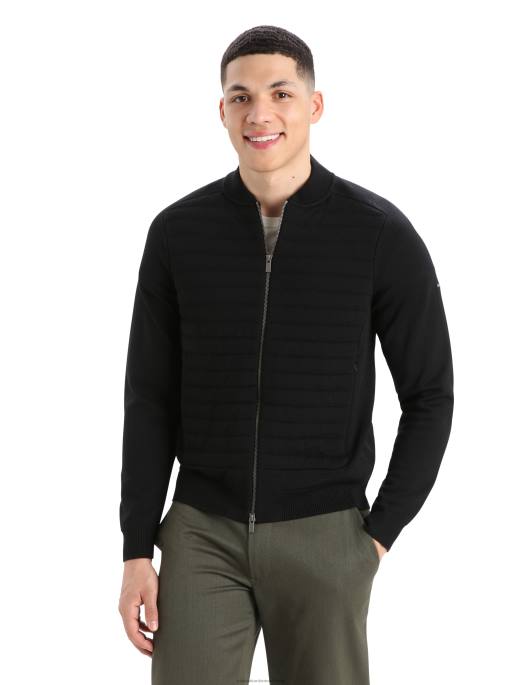 Icebreaker Mænd city ​​label zoneknit merino isoleret strik bomber B00X220 tøj sort