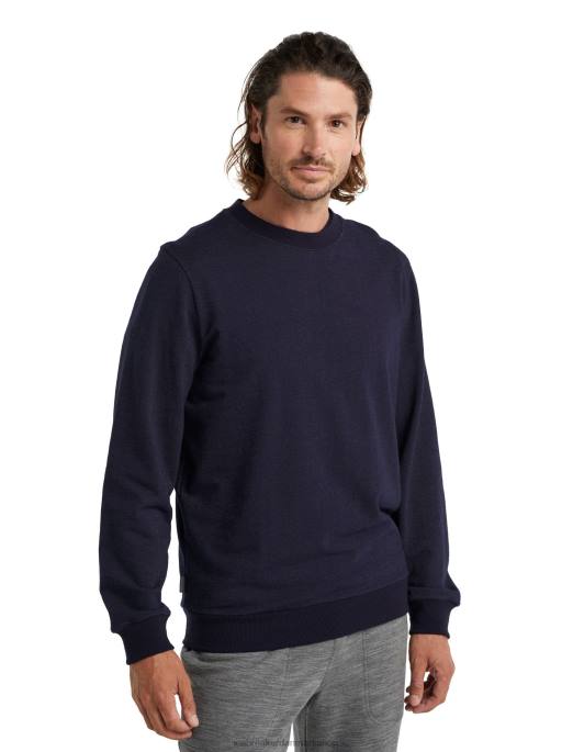 Icebreaker Mænd merino central langærmet sweatshirt B00X496 tøj midnatsflåde