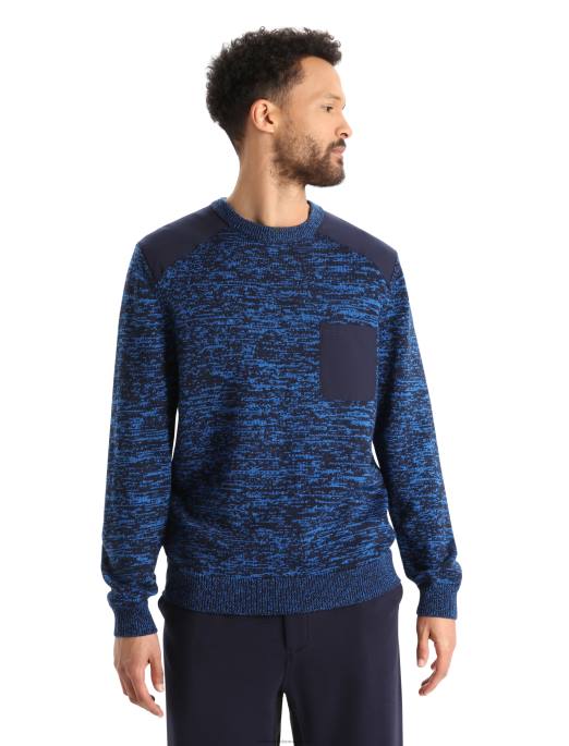 Icebreaker Mænd merino barein crewe sweater B00X362 tøj midnat flåde/lazurit