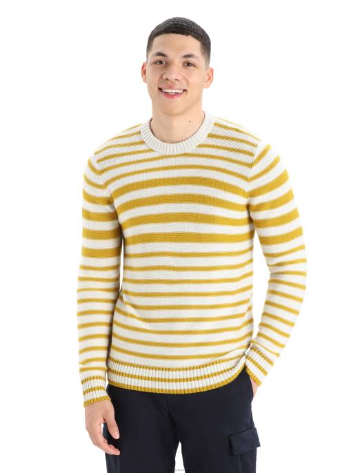 Icebreaker Mænd merino waypoint crewe sweater B00X391 tøj ecru lyng/stumguld