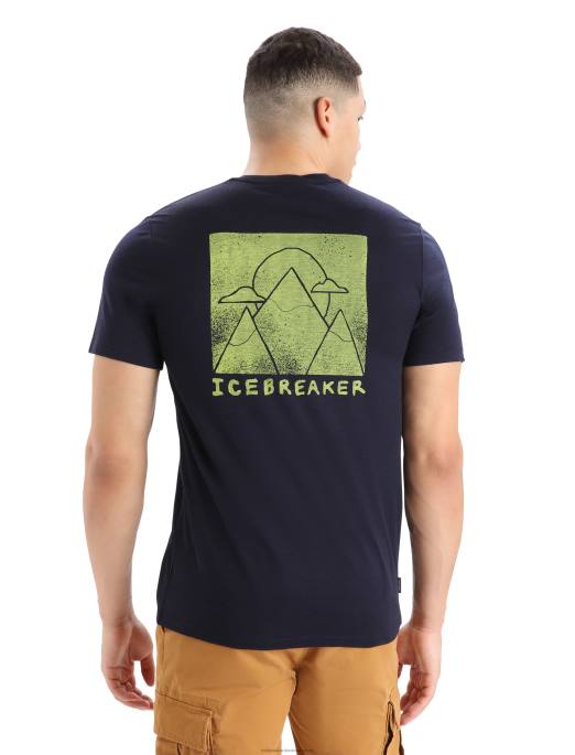 Icebreaker Mænd merino tech lite ii kortærmet t-shirt alp ascension B00X377 tøj midnatsflåde