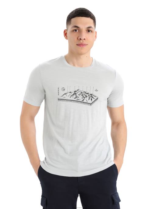 Icebreaker Mænd merino tech lite ii kortærmet t-shirt alps 3d B00X432 tøj æter