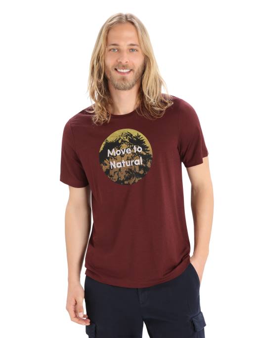 Icebreaker Mænd merino tech lite ii kortærmet t-shirt naturlige alper B00X368 tøj espresso