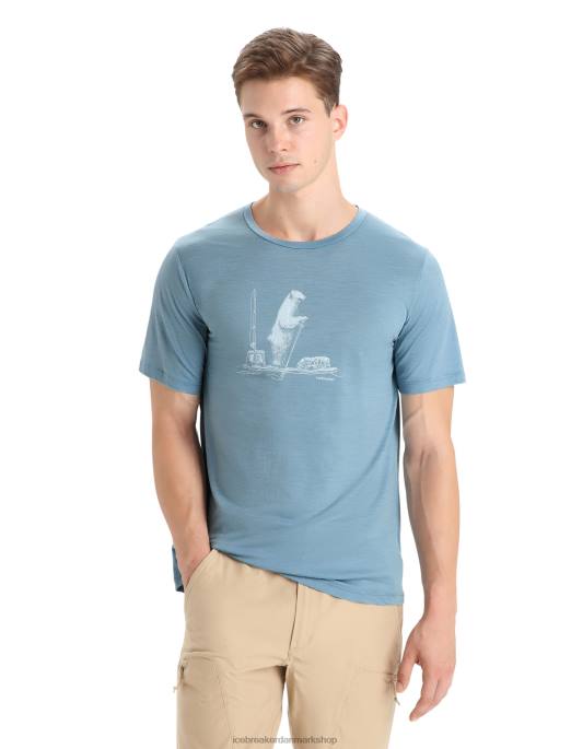 Icebreaker Mænd merino tech lite ii kortærmet t-shirt polar paddle B00X65 tøj astral blå